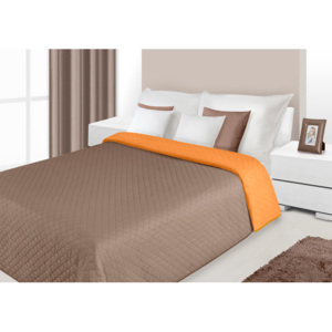 Přehoz na postel SERENA 220x240 cm hnědá/oranžová Mybesthome