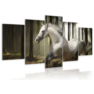 Artgeist Obraz - Kůň mezi stromy 100x50