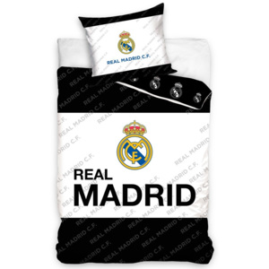 TipTrade Bavlněné povlečení Real Madrid White Belt, 140 x 200 cm, 70 x 90 cm