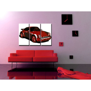 Ručně malovaný POP Art Sleva 25 % obraz PORSCHE 911 3 dílný 120X80 cm por2/24h
