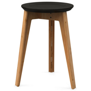 Bambusová stolička s černým sedátkem z bukového dřeva We Do Wood Button
