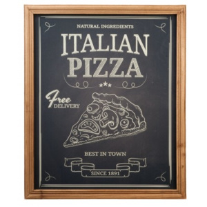 Dřevěná cedule Italian pizza