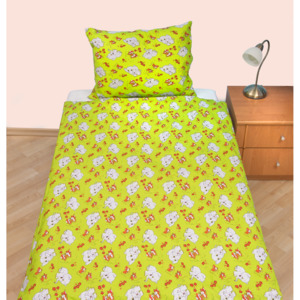 BROTEX Povlečení dětské bavlna velká postel Slůně zelené, Výběr zapínání: zipový uzávěr Výběr zapínání:: zipový uzávěr