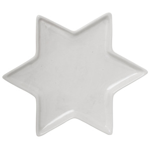 Keramický tácek ve tvaru hvězdy White