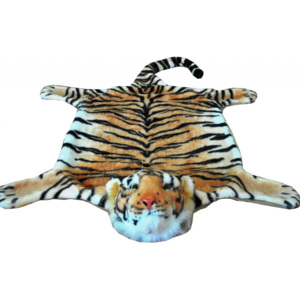 Vopi Dětský koberec Tygr 3D s hlavou hnědý 50x85 cm