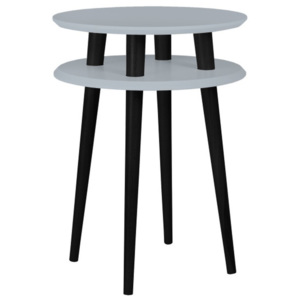 Tmavě šedý příruční stolek s černými nohami Ragaba UFO, Ø 45 cm