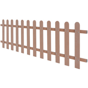 WPC laťkový plot 200x60 cm hnědý