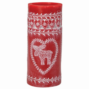 Svíčka Pillar red 18 cm