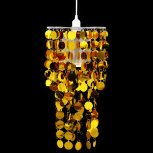 Závěsné svítidlo s Paillette flitry - 26 x 56 cm - zlaté