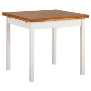 Bílý rozkládací jídelní stůl z borovicového dřeva Støraa Marlon, 80 x 80 cm
