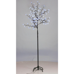 Kvetoucí třešeň strom s LED světýlky, modré světlo, 210 cm