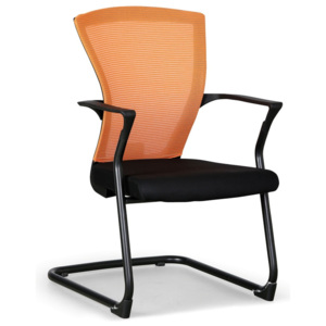 Konferenční židle Bret, černá/oranžová