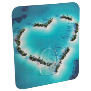 Samolepící háček Compactor s motivem tropického ostrova (8 cm x 1,5 cm x 9 cm)