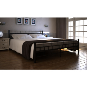 160610 Kovová postel 140 x 200 cm s matrací