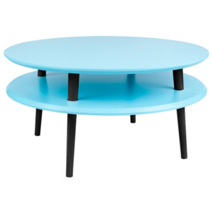 Tyrkysový konferenční stolek s černými nohami Ragaba UFO, Ø 70 cm