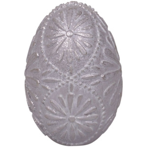 Dekorativní vajíčko Silver flower