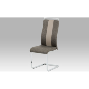 Artium Jídelní židle | látka a koženka | chrom | 44x43x106x47 Barva: lanýžová