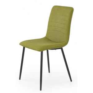 K251 - Jídelní židle, zelená (ocel, látka)