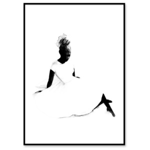 Akvarelový plakát Ballerina 30x40 cm