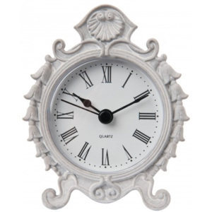 Stolní hodiny s šedou patinou - 8*3*9 cm
