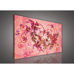 Obraz na plátně: Růžová květinová abstrakce (1) - 75x100 cm
