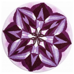 Koupelnová předložka Grund Mandala - Smysluplnost fialová Rozměr: 80 cm kruh