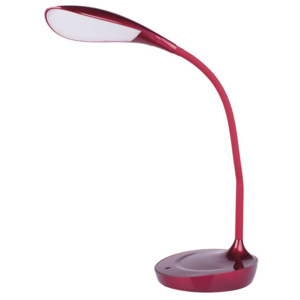 LED stolní lampa DEL-1321, červená s USB
