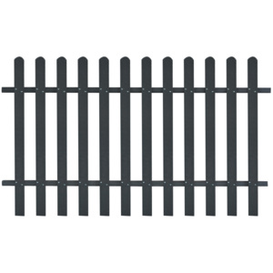 WPC laťkový plot 200x120 cm šedý