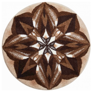 Koupelnová předložka Grund Mandala - Smysluplnost hnědá Rozměr: 80 cm kruh