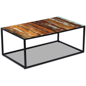 Konferenční stolek masivní regenerované dřevo 100x60x40 cm