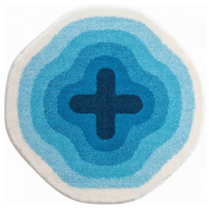 Koupelnová předložka Grund Karim 03 143 modrá Rozměr: 60x60 cm kruh