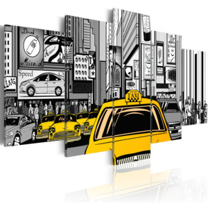 Artgeist Obraz - Taxi v komiksu 100x50