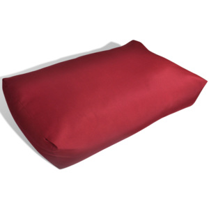 Vínově červený čalouněný polštář pod záda 80 x 40 x 20 cm