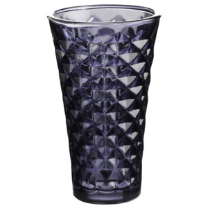 Svícen Facet glass Dark purple 15 cm