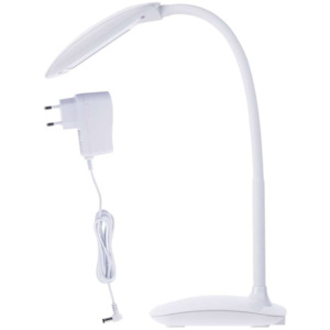 LED stolní lampa MA66D, bílá s USB