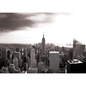 C403V4 Fototapeta vliesová: Manhattan (Černobílá) - 184x254 cm