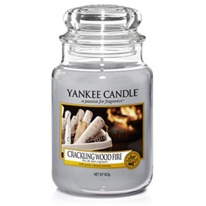 Yankee Candle – vonná svíčka Crackling Wood Fire, velká 623 g