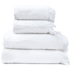 Set 2 bílých bavlněných ručníků a 2 osušek Casa Di Bassi Bath
