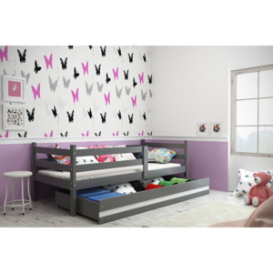Dětská postel Eryk 1 - 200/90 - Grafit | včetně matrace