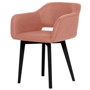 Broskvově oranžová jídelní židle s černými nohami My Pop Design Oldenburg