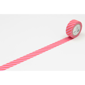 Designová samolepicí páska Stripe pink x red
