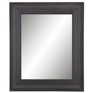 Dřevěné zrcadlo s černým rámem - 55*4*65 cm