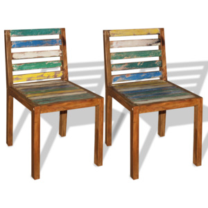 Jídelní židle 2 ks masivní regenerované dřevo 45x55x85 cm