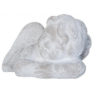 Kamenný anděl šedý 18x12x12 cm Clayre & Eef