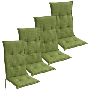 Polstry na zahradní židle 4 ks 117x49 cm zelené