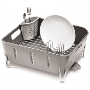 Odkapávač na nádobí Simplehuman - Compact, šedý plast
