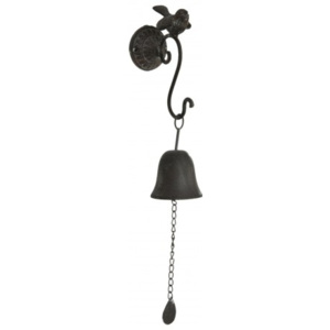 Litinový zvonek ptáček - 13*8*51 cm s patinou Clayre & Eef