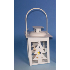 Nexos 33565 Vánoční dekorace - mini lucerna strom - 1 LED