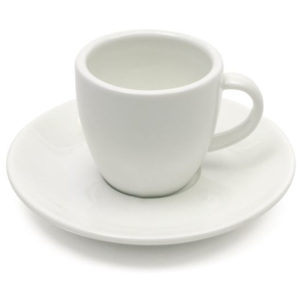 Šálek s podšálkem na espresso WHITE BASICS 80 ml - Maxwell&Williams