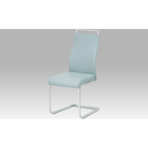 Artium Jídelní židle koženka | chrom | 45x45x100x49cm Barva: šedá